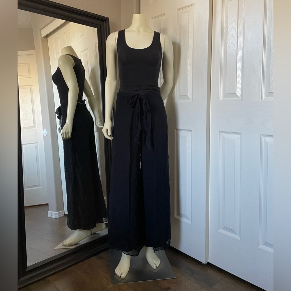 Vintage Ralph Lauren Silk Wide Leg Pants